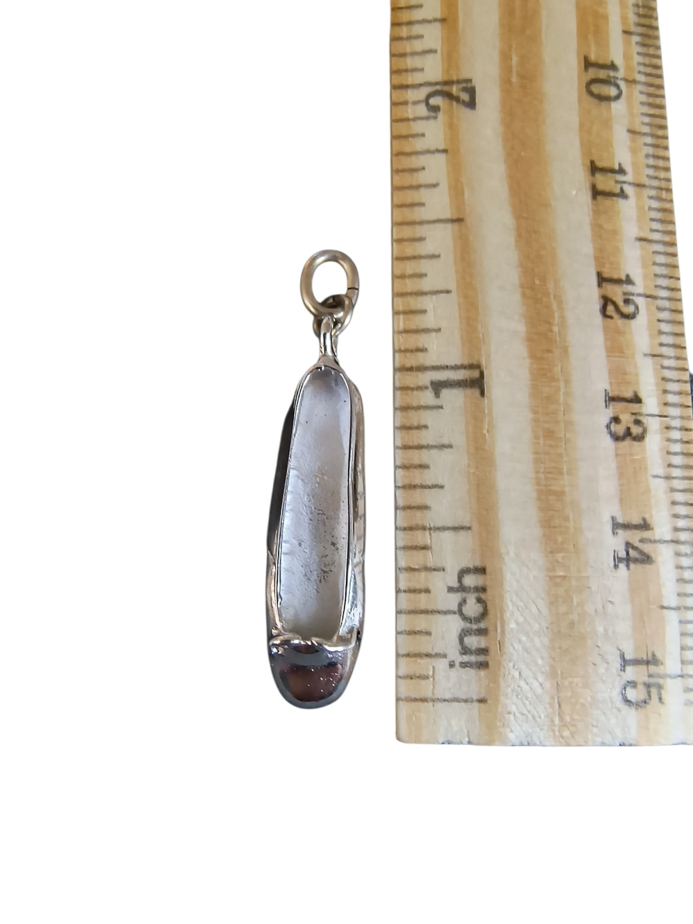Silver-Tone Detailed Ballet Flat Charm Or Pendant Brand New - Picture 3 of 8